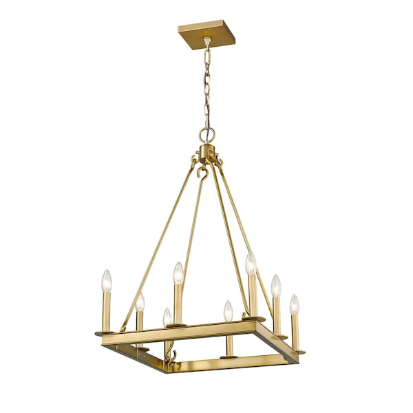 Z-Lite Barclay 8 Light Chandelier, Olde Brass 482S-8-20OBR - main